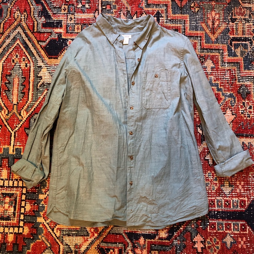 L.L. Bean Lightweight Button-Front Jacket in Sage